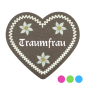 Preview: "Traumfrau-Anstecker in Lebkuchen-Optik - erhältlich bei Glubbal.shop"